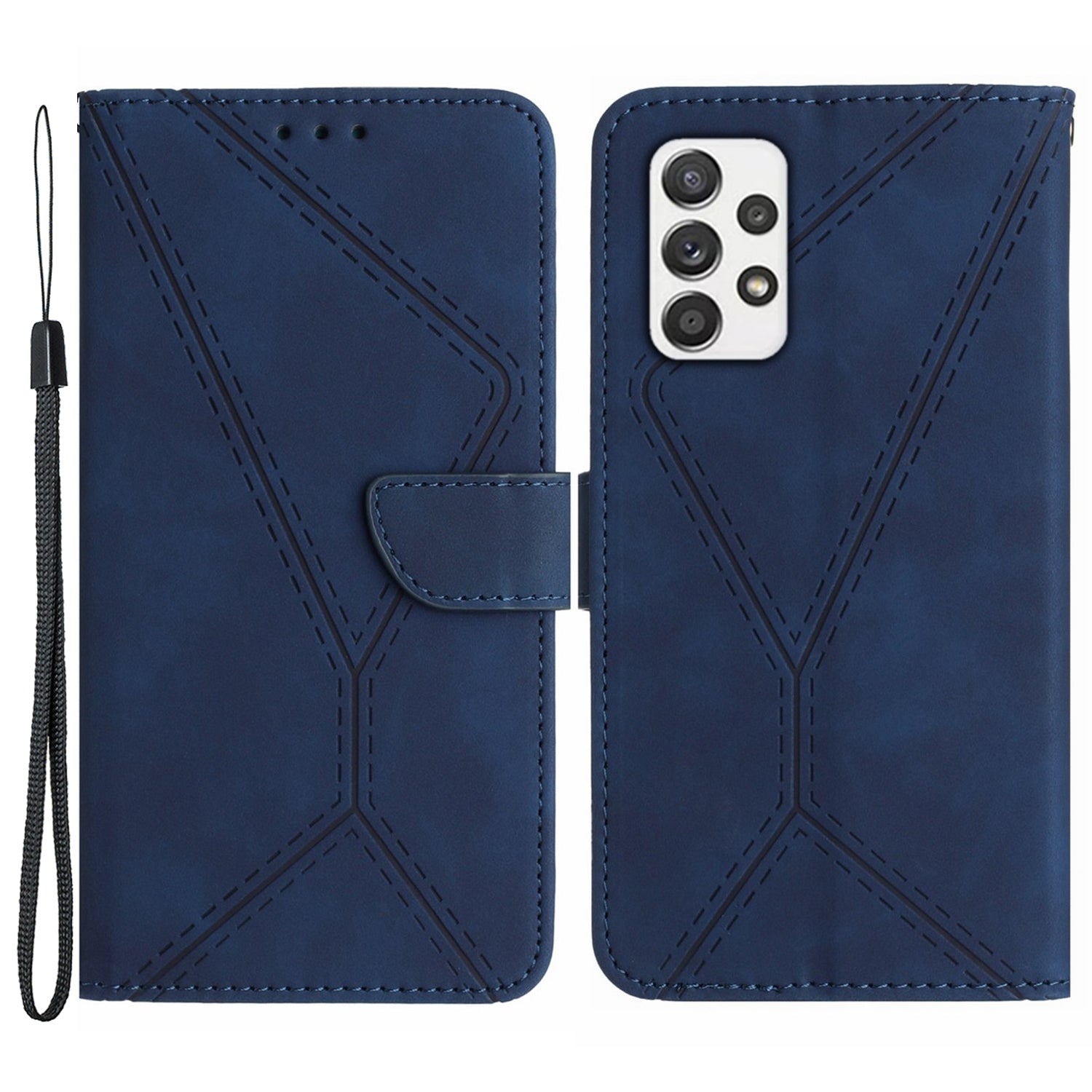 HT05 For Samsung Galaxy A33 5G Cell Phone Wallet Stand Case Imprinted Line Leather Phone Cover HT05 For Samsung Galaxy A33 5G Cell Phone Wallet Stand Case Imprinted Line Leather Phone Cover